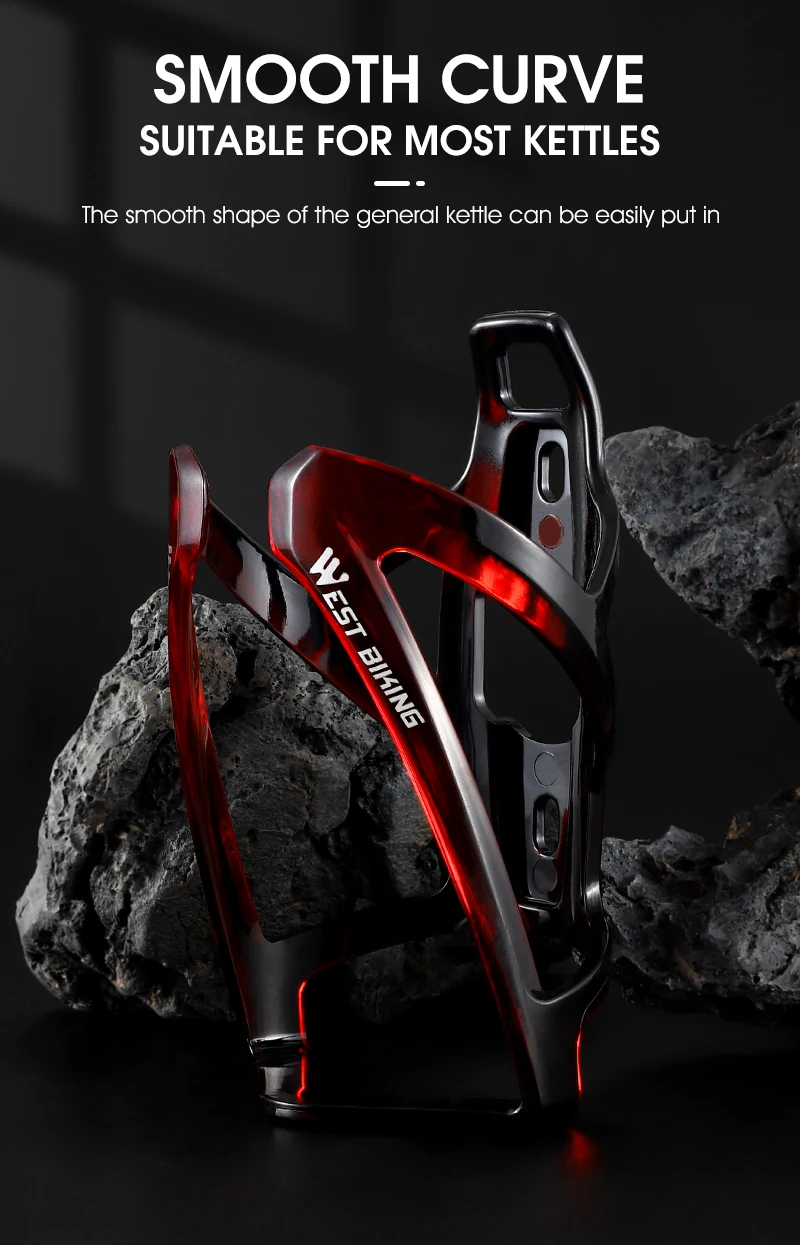 WEST BIKING Bicycle Water Bottle Cage Colorful Gradient Cycling Bottle Holder Ultralight MTB Road Bike Water Bottle Bracket