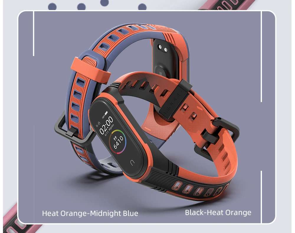Strap for Mi Band 7 6 5 Silicone Bracelet for Xiaomi Mi Band 6 Strap Man Woman Breathable Rubber Watchband