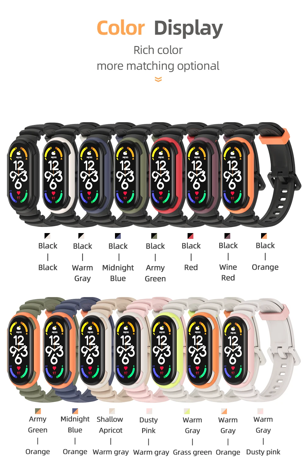 Strap for Mi Band 7 6 5 Silicone Bracelet for Xiaomi Mi Band 6 Strap Man Woman Breathable Rubber Watchband