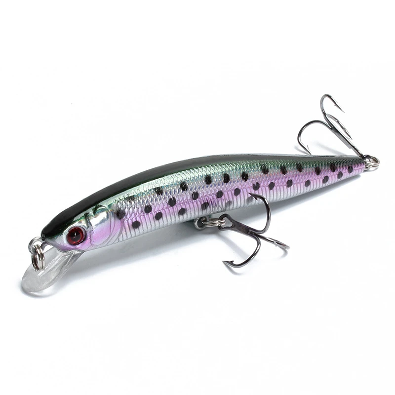 Floating Minnow Fishing Lure 10cm 9.5g 3D Eyes Crankbait Wobblers Artificial Plastic Hard Bait Bass Pike Jerkbait Fishing Tackle