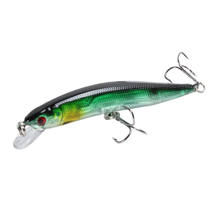 Floating Minnow Fishing Lure 10cm 9.5g 3D Eyes Crankbait Wobblers Artificial Plastic Hard Bait Bass Pike Jerkbait Fishing Tackle