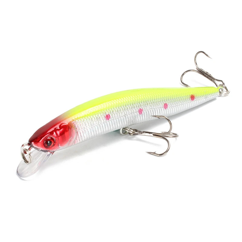 Floating Minnow Fishing Lure 10cm 9.5g 3D Eyes Crankbait Wobblers Artificial Plastic Hard Bait Bass Pike Jerkbait Fishing Tackle