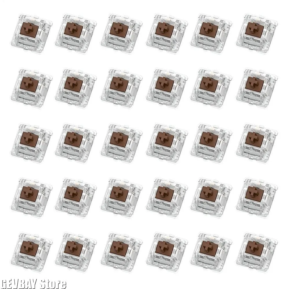 30Pcs Keyboard Switch Keyboard Clicker Key Replacement 2 Metal Pin Tactile Switch for Mechanical Keyboard