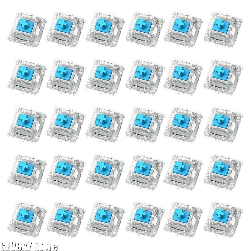 30Pcs Keyboard Switch Keyboard Clicker Key Replacement 2 Metal Pin Tactile Switch for Mechanical Keyboard
