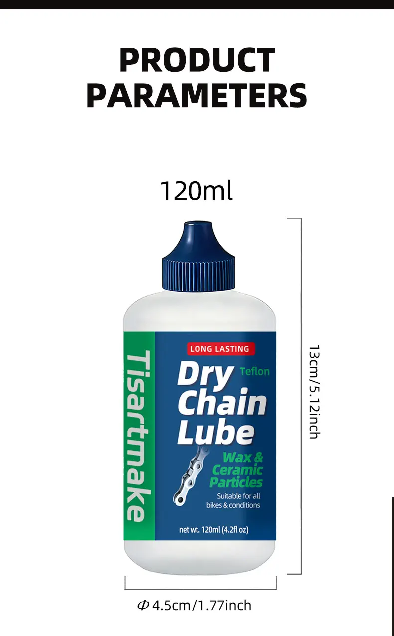 120ML Road MTB Bike Waxy Dry Chain Oil Repair Bicycle Waxy Maintenance Oil Squirt Lube Chain Fork Flywheel Bike Bearing Grease