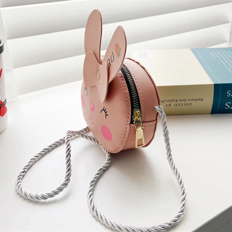 Kids Baby Girls Boys Cartoon Animal Bag Crossbody Design Purse Handbags Bags PU Leather Cute rabbit Snap Shoulder Bag 2024 Gift