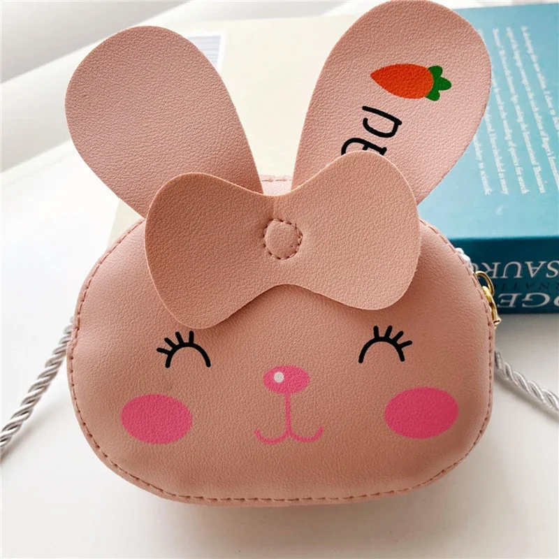 Kids Baby Girls Boys Cartoon Animal Bag Crossbody Design Purse Handbags Bags PU Leather Cute rabbit Snap Shoulder Bag 2024 Gift