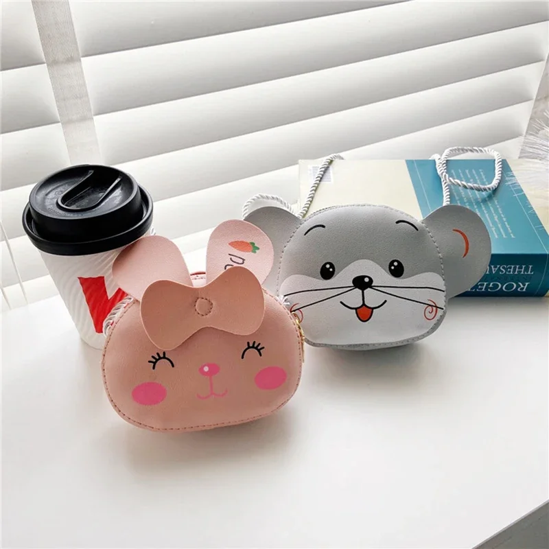 Kids Baby Girls Boys Cartoon Animal Bag Crossbody Design Purse Handbags Bags PU Leather Cute rabbit Snap Shoulder Bag 2024 Gift