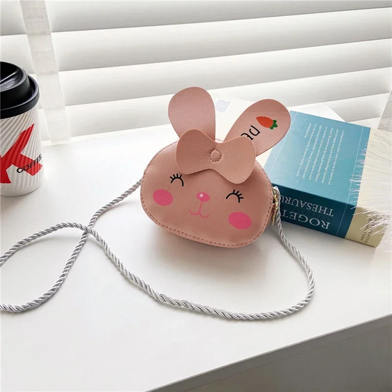 Kids Baby Girls Boys Cartoon Animal Bag Crossbody Design Purse Handbags Bags PU Leather Cute rabbit Snap Shoulder Bag 2024 Gift