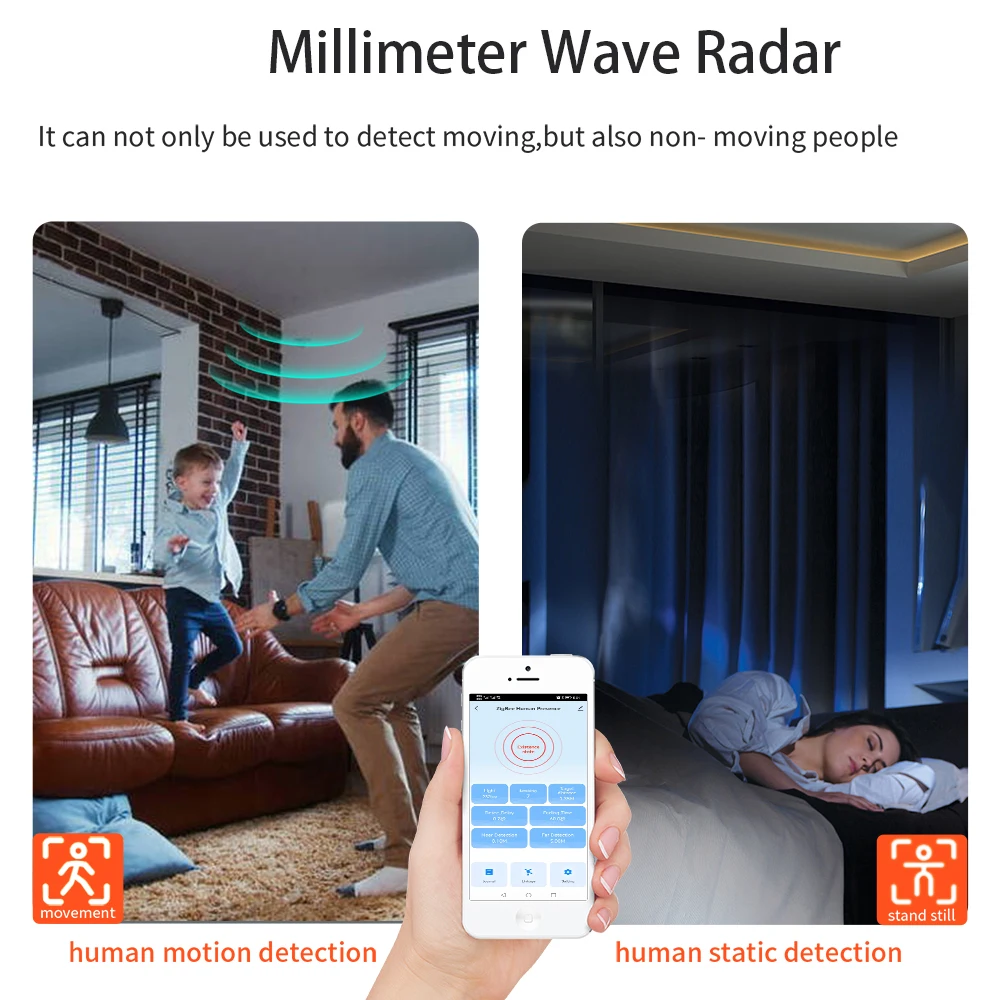 Zigbee Human Presence Detector Smart Body PIR Sensor Radar Detector Motion Sensors Support Home Assistant Zigbee2mqtt