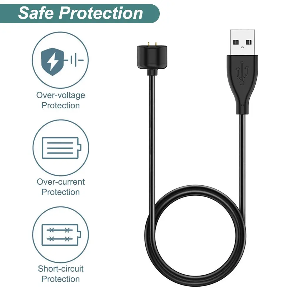 For Xiaomi Mi Band 5 6 7 Charger, Amazfit Band 5, USB Magnetic Charging Cable Replacement Charger