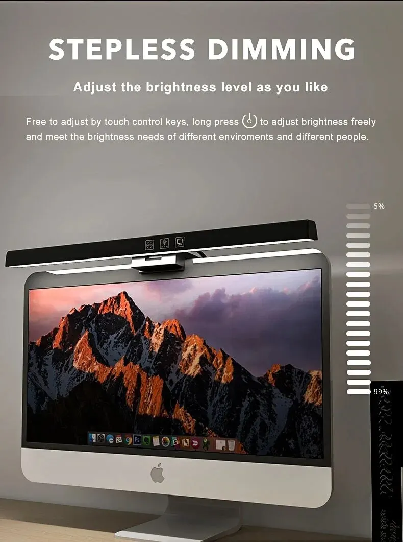 LED Desk Lamp Monitor Light Bar PC Computer Dimmable Screen Light 33cm 50cm Office Study Reading Hanging Table Lamp USB Powered
