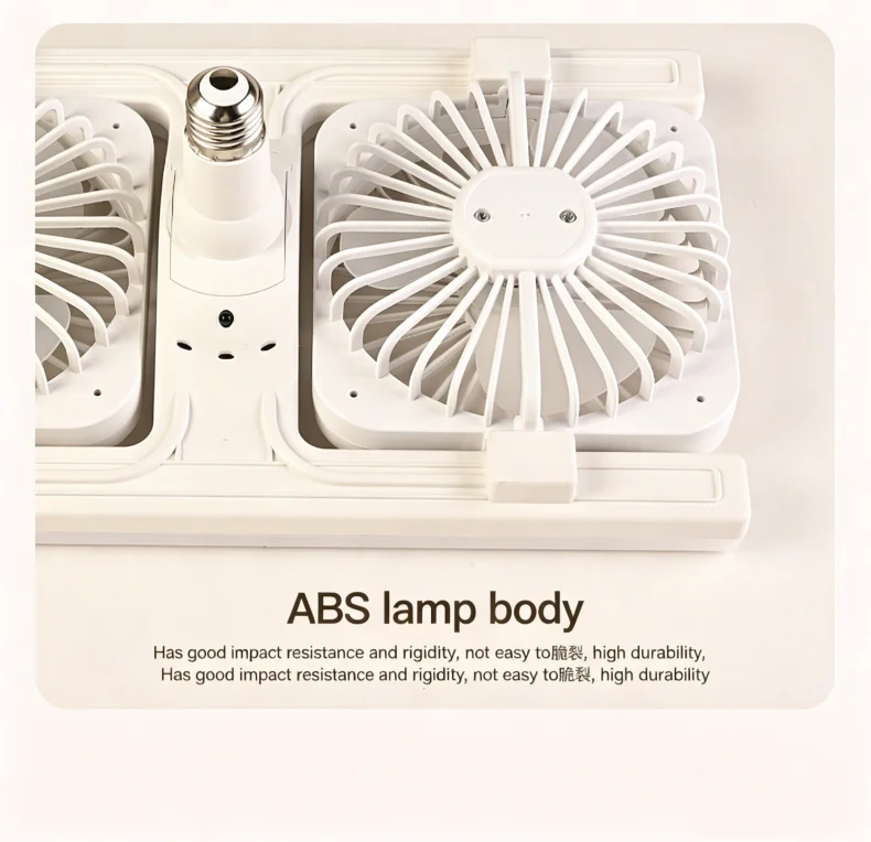 60W LED Ceiling Fan Lights with Remote E27 Socket Low Floor Double Fans Lamp Fit for Living Room Bedroom Dining Room Fan Fixture