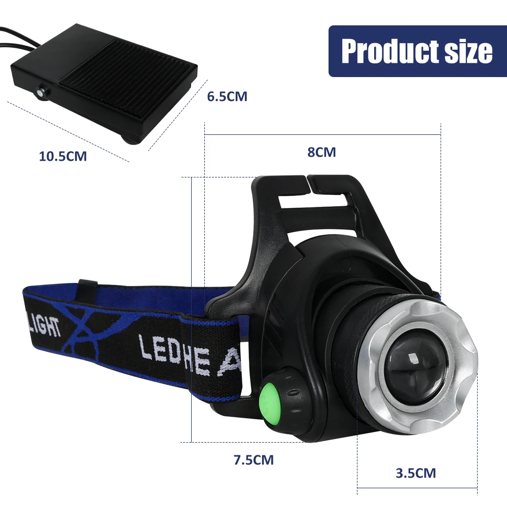 Beam Light UV Lash Hands Free Curing System for Eyelash Extensions with LED Headlamp & Foot Pedal Professional Lash Application