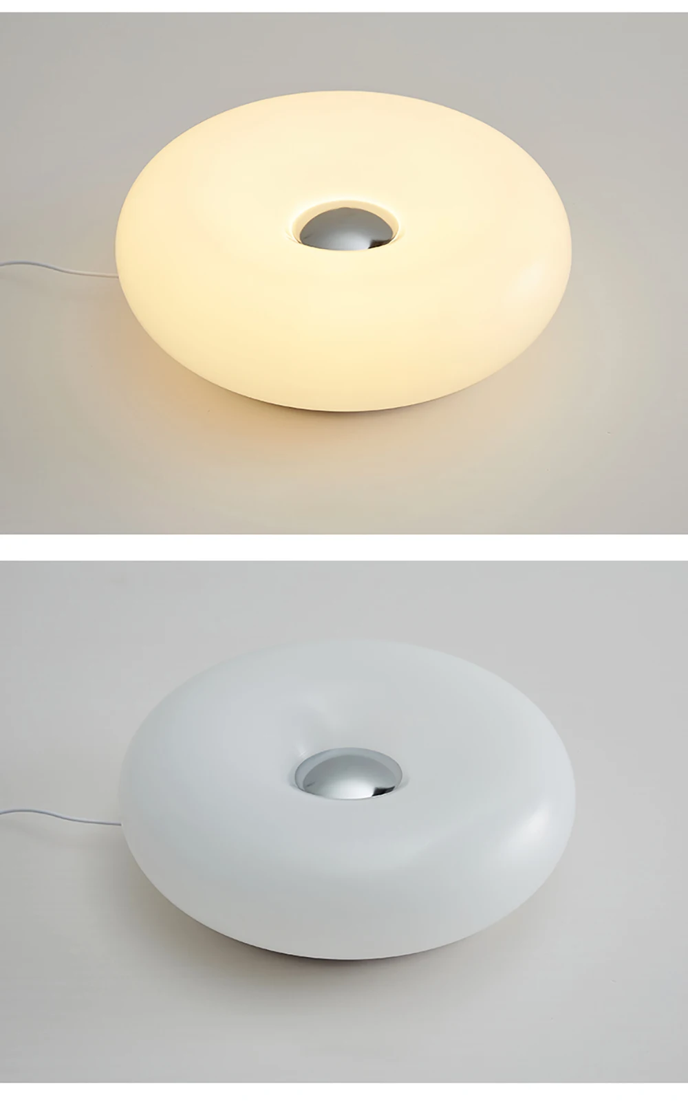 Bauhaus Table Lamp USB Plug Bedroom Bedside Lamp Living Room Dining Room Decoration Donut Ambient Light