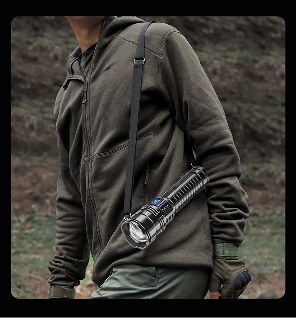 1000W Built-in Battery Flash Light Emergency Spotlights 9km 990000000LM Most Powerful Led Flashlights Tactical Torch 15000mah