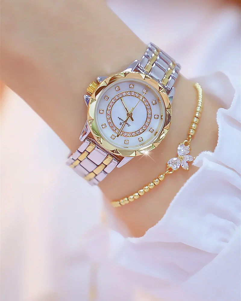 Diamond Women Watch Luxury Brand 2025 Rhinestone Elegant Ladies Watches Rose Gold Clock Wrist Watches For Women relogio feminino