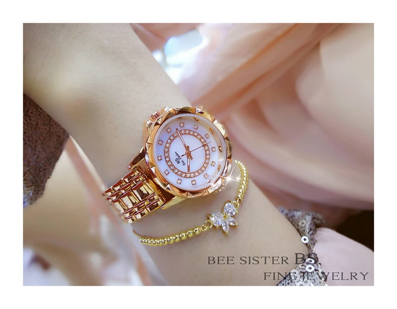 Diamond Women Watch Luxury Brand 2025 Rhinestone Elegant Ladies Watches Rose Gold Clock Wrist Watches For Women relogio feminino