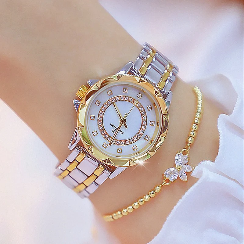 Diamond Women Watch Luxury Brand 2025 Rhinestone Elegant Ladies Watches Rose Gold Clock Wrist Watches For Women relogio feminino