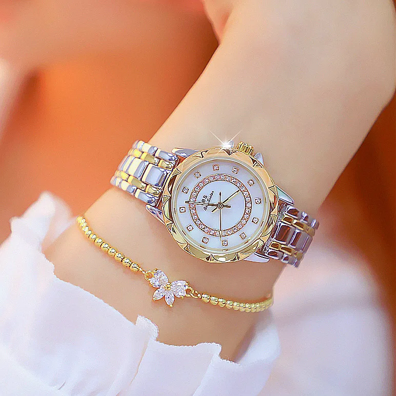 Diamond Women Watch Luxury Brand 2025 Rhinestone Elegant Ladies Watches Rose Gold Clock Wrist Watches For Women relogio feminino