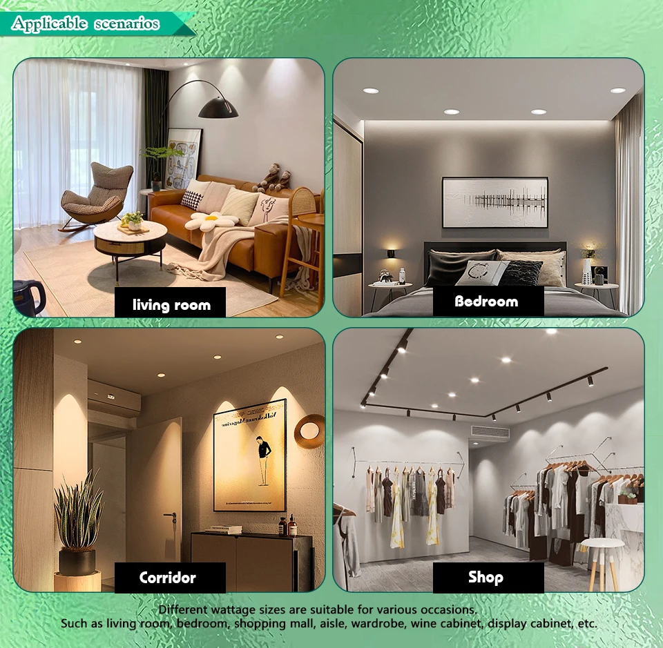 10pcs/lot LED Downlight White Body 5W 9W 12W 15W 18W Round Led Ceiling Light DC 12V 24V AC 110V 220V Bedroom Indoor Led Lighting