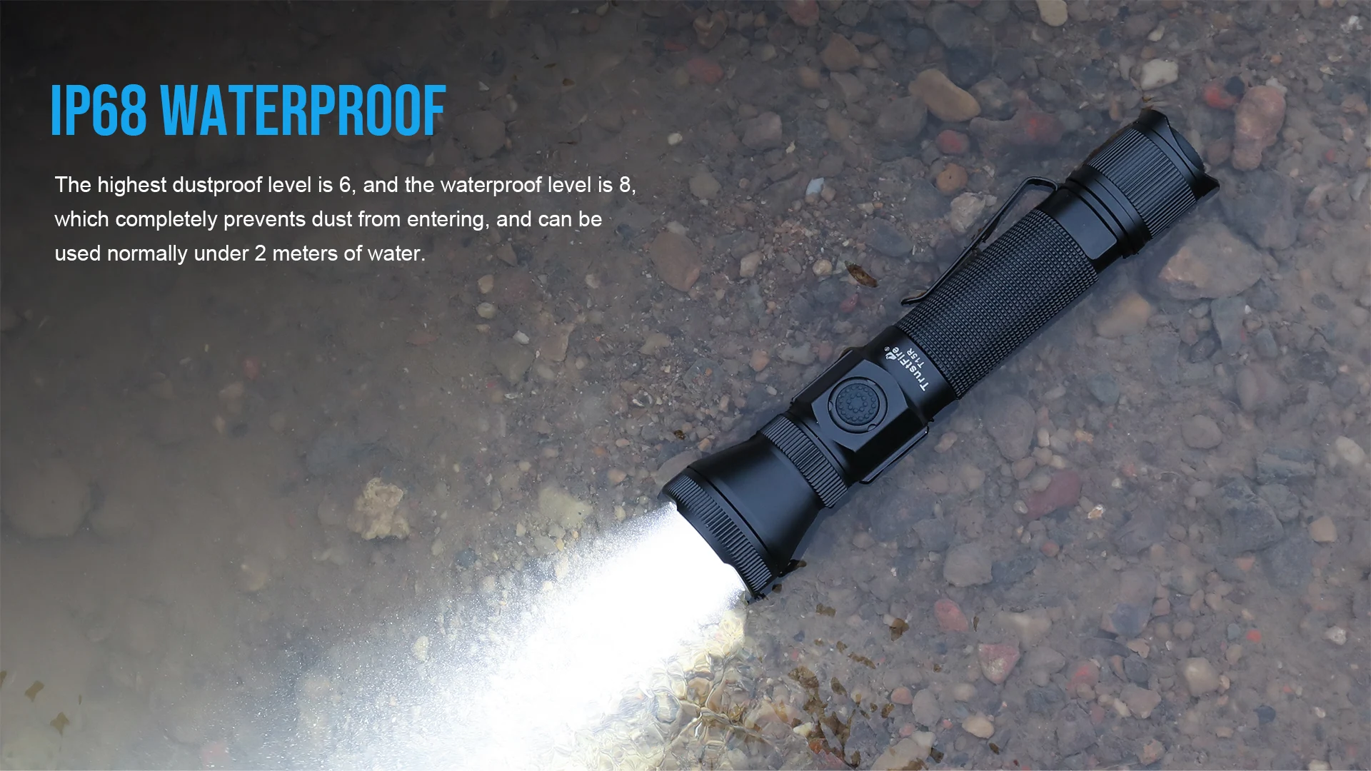 Trustfire T15R Army Tactical Flashlight 2350Lumen Powerful Type C USB Rechargeable 18650 LED Rechargeable Military Tactical Lamp