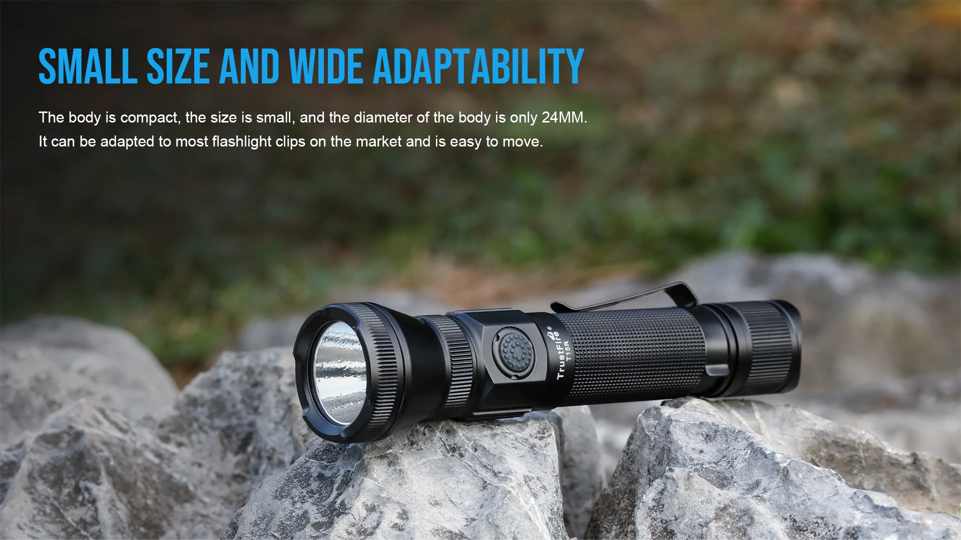 Trustfire T15R Army Tactical Flashlight 2350Lumen Powerful Type C USB Rechargeable 18650 LED Rechargeable Military Tactical Lamp
