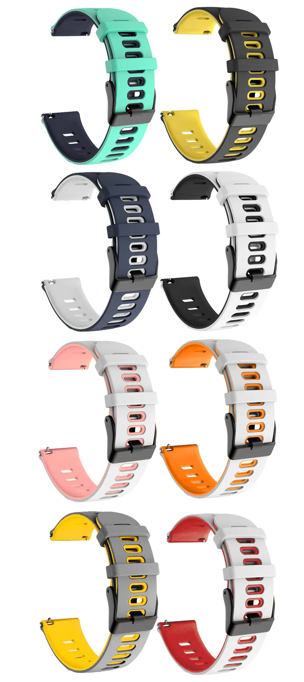 20 22mm Silicone Smart Watch Band Straps For Garmin Venu 3 / 2 Wristband Forerunner 265 255 645 245 745 Venu 2 Plus SQ Bracelet