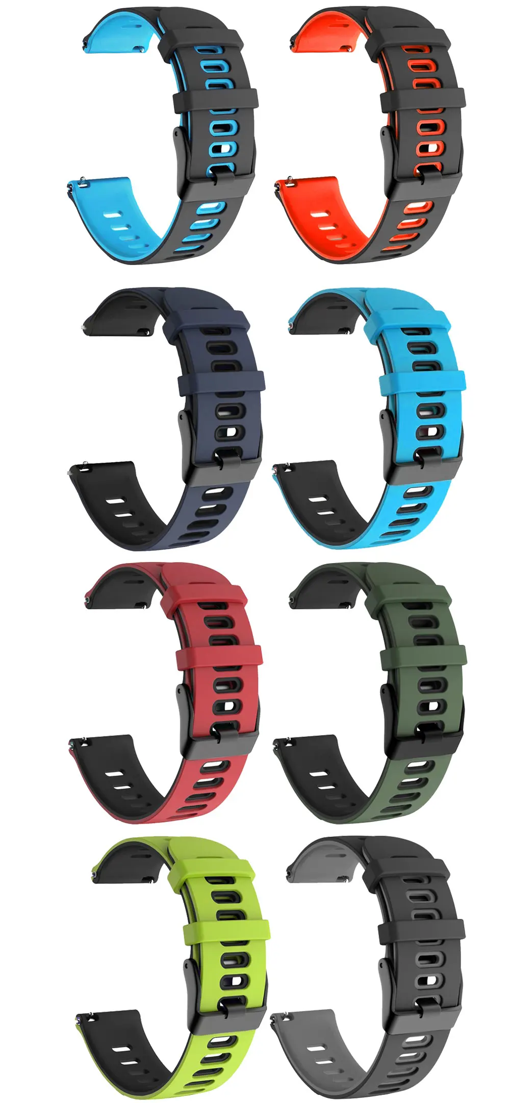 20 22mm Silicone Smart Watch Band Straps For Garmin Venu 3 / 2 Wristband Forerunner 265 255 645 245 745 Venu 2 Plus SQ Bracelet