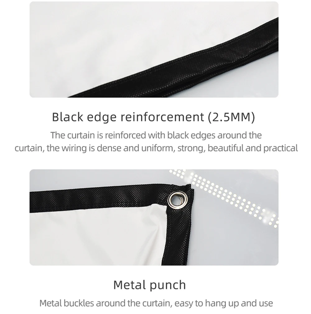 MIXITO Projection Curtain 16: 9 Ratio Hight-Density 60-200 Inch Foldable Anti-Crease Portable Movie Projector Screen