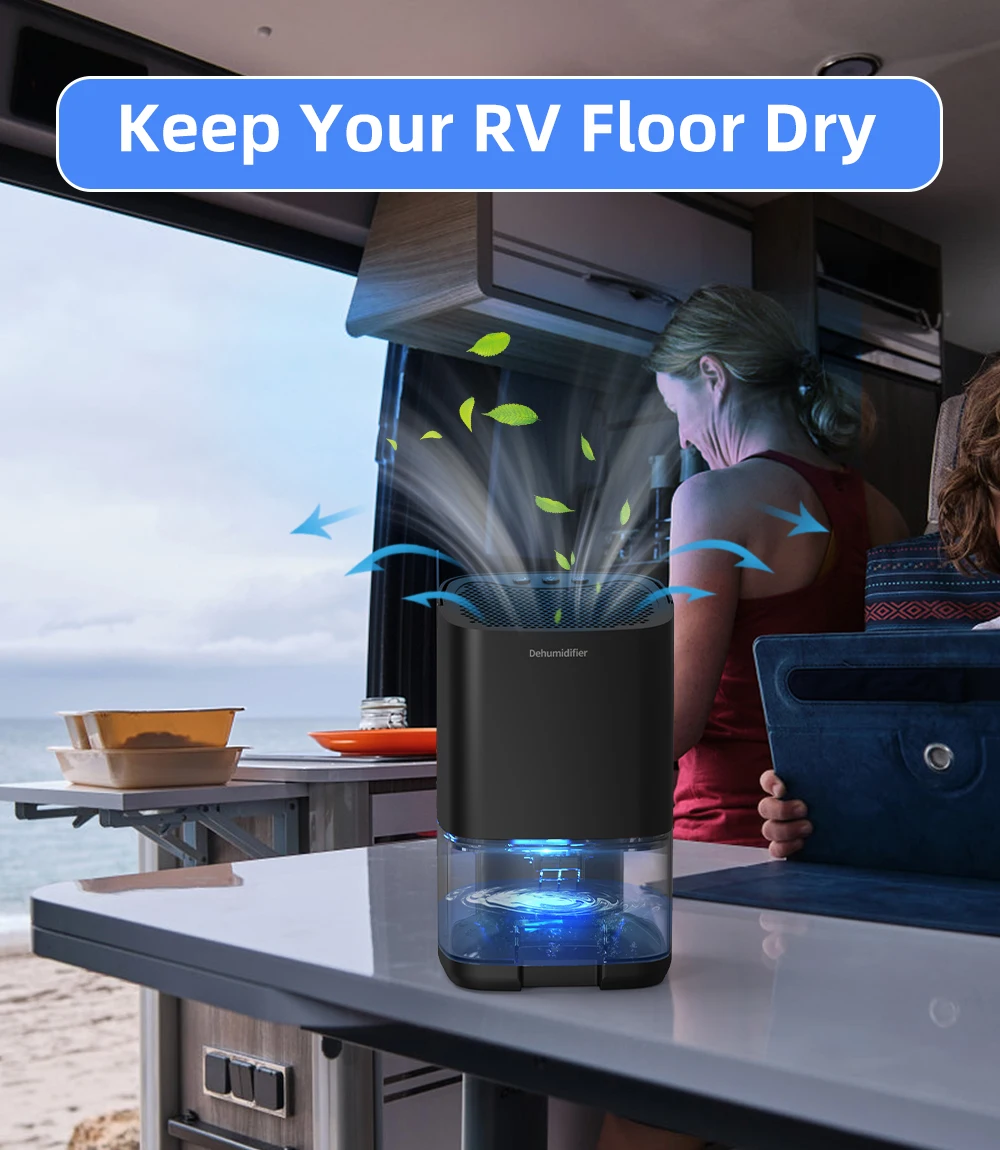 1pc 1000ml Portable Dehumidifier for Home Office and RV Eliminate Damp Mold and Moisture Easy to Use and Energy Efficient
