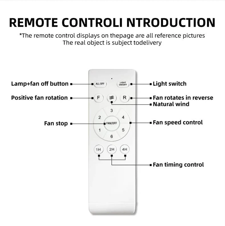 42/52/60 Inch Low Floor Ceiling Fan 3 Wooden Blade DC Motor Electric Fan with Remote Control for Living Room Dining Room Bedroom