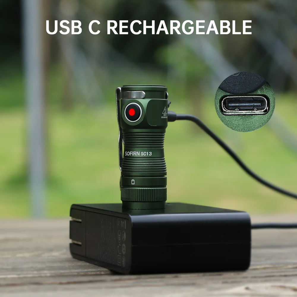 Sofirn SC13 519A 5000K Mini Powerful Led Light LED 1100lm 18350 Rechargeable Flashlight with Magnetic