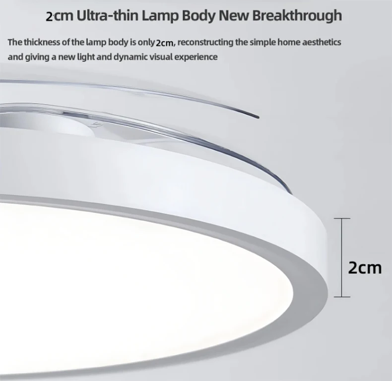 Modern Ultra-Thin Invisible Ceiling Fan LED Light Electric Fan 3 Folding Blades Pendant Light Kitchen Dining Room Office AC220V