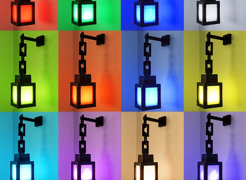 Pixel Style Night Light Portable Lantern Tabletop Ornament 16 Colors Lantern DIY Interior Decoration Festival Atmosphere Light
