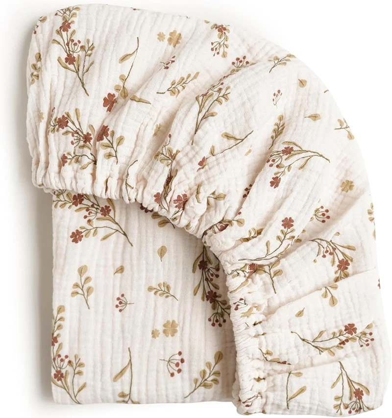 2PCS Baby Fitted Bassinet Sheet Newborn Changing Pad Cover Solid Printed Breathable Crib Fitted Sheets Cradles Mattress Cover
