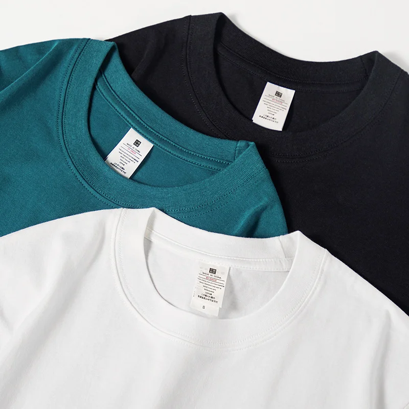 Bornladies Summer 100% Cotton Women's T-shirt Bottoming Basic Fashionable Solid Lady Short Sleeve Loose Tops Shirts 230g/㎡ Tops
