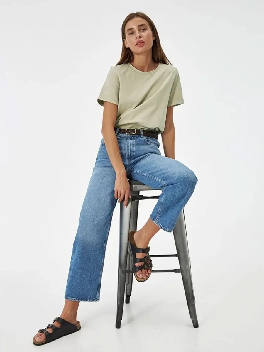 Bornladies Summer 100% Cotton Women's T-shirt Bottoming Basic Fashionable Solid Lady Short Sleeve Loose Tops Shirts 230g/㎡ Tops