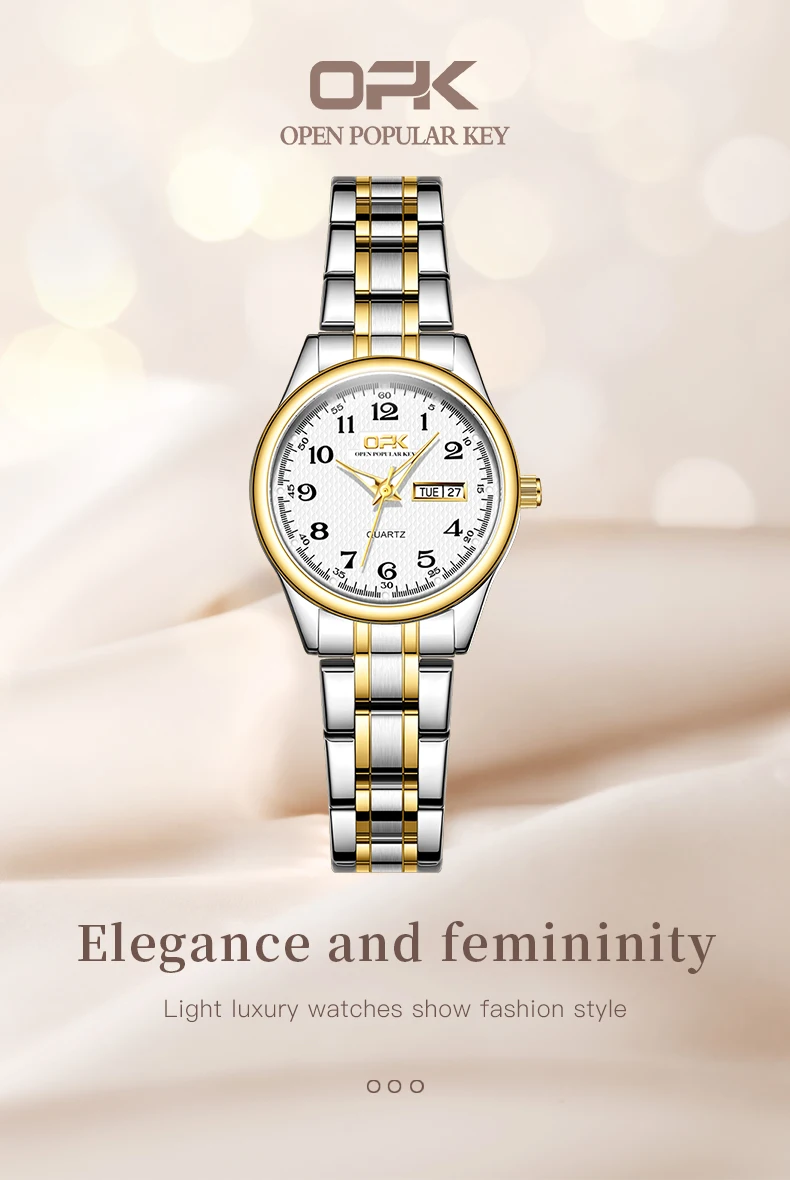 OPK 8110 Watch For Women Quartz Watch Waterproof Classic Luxury Brand Ladies Watch Stainless Steel Strap Watches Reloj Mujer