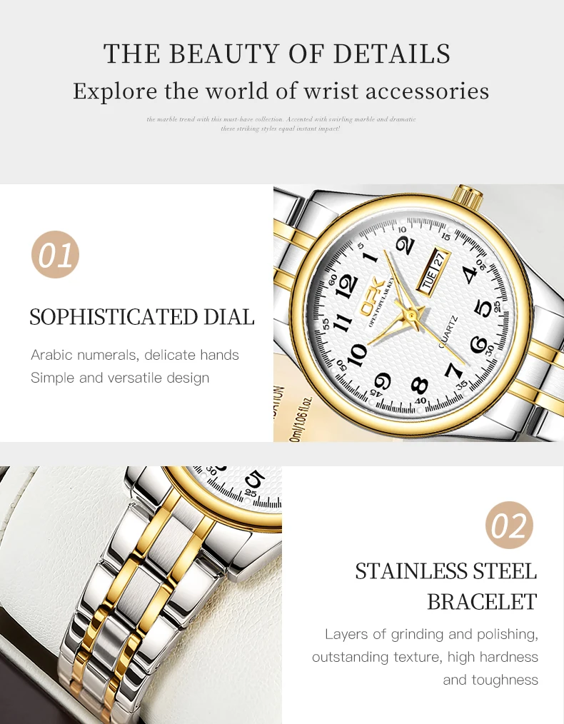 OPK 8110 Watch For Women Quartz Watch Waterproof Classic Luxury Brand Ladies Watch Stainless Steel Strap Watches Reloj Mujer