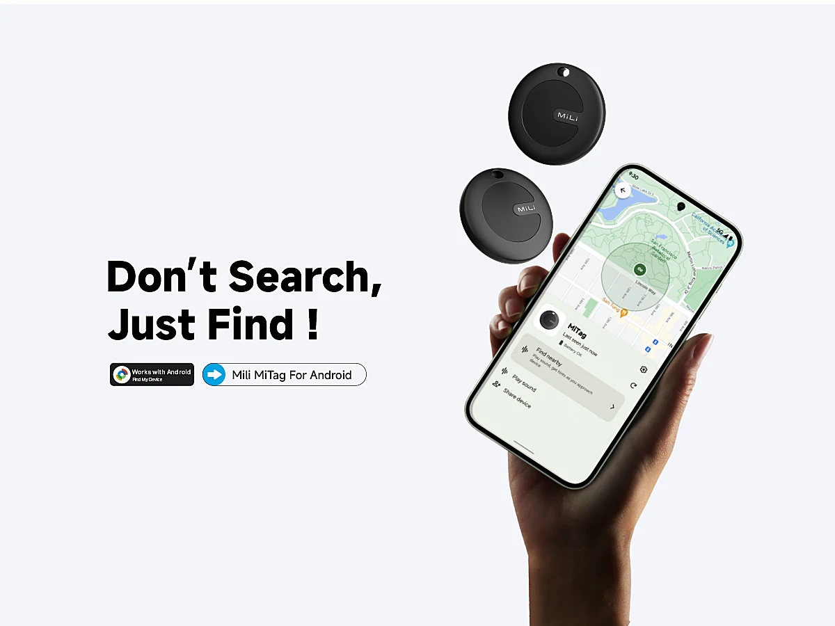 MiLi Tracker Device For google Find My Tracking iTag Bluetooth Locator Anti-Lost Device Smart Bluetooth Tracker Android System