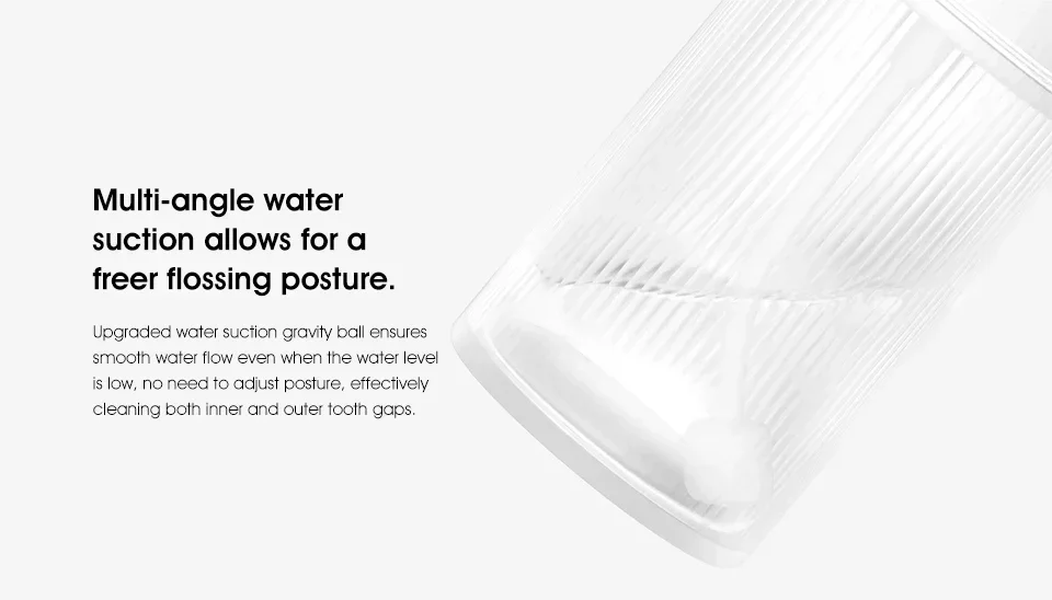Xiaomi Mijia Oral Irrigator 2, Portable Electric Water Flosser 200ml Type-C Charge 3 Modes for Teeth/Gum Cleaning 2 Nozzles