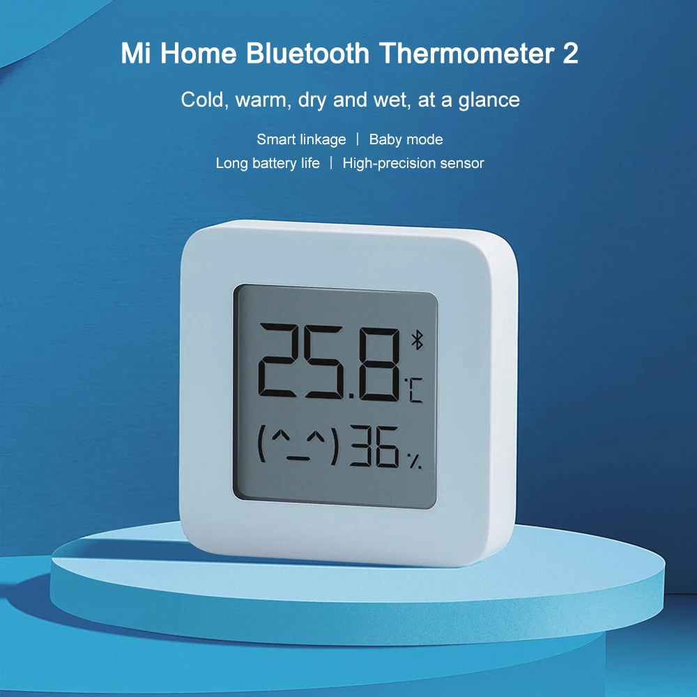 Xiaomi MIJIA Smart Hygrometer Thermometer 2 Bluetooth Wireless Electric Digital Hygrometer Thermograph With Mijia APP Smart Home