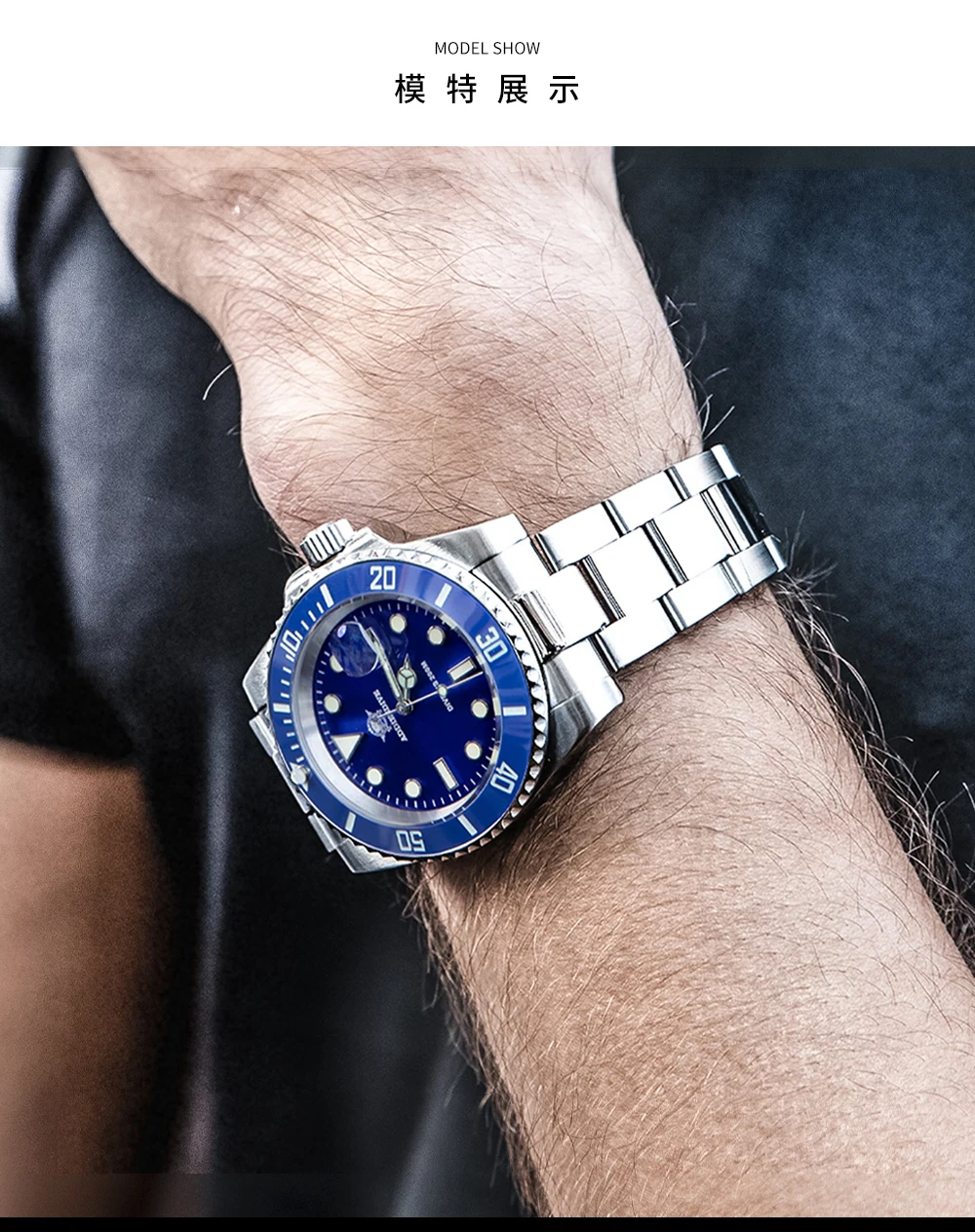 ADDIESDIVE Men's Classic Watch with Ceramic Bezel 200m Water Resistant Casual Quartz Watch BGW9 Blue Luminous Gift Watch MY-H3-2