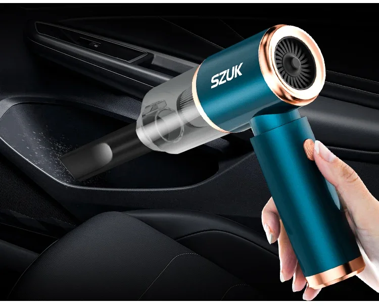 SZUK Portable Car Vacuum Cleaner 165000Pa Powerful Wireless Vacuum Cleaner Strong Suction Handheld Mini Vacuum Cleaner for Car