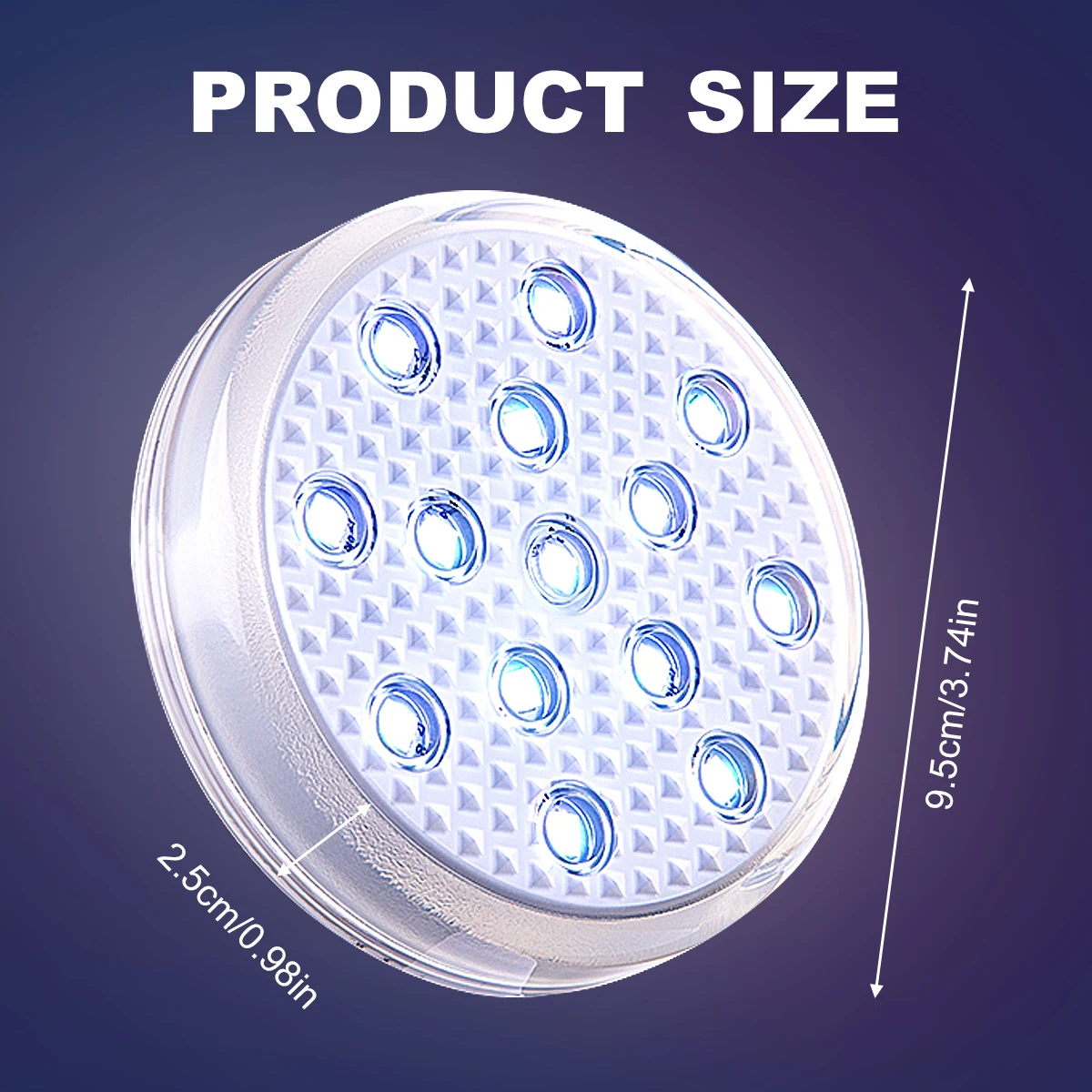 Rechargeable Underwater Submersible Pool Lights with Remote IP68 Waterproof Color Changing Led Floating Lights for Hot Tub Bath