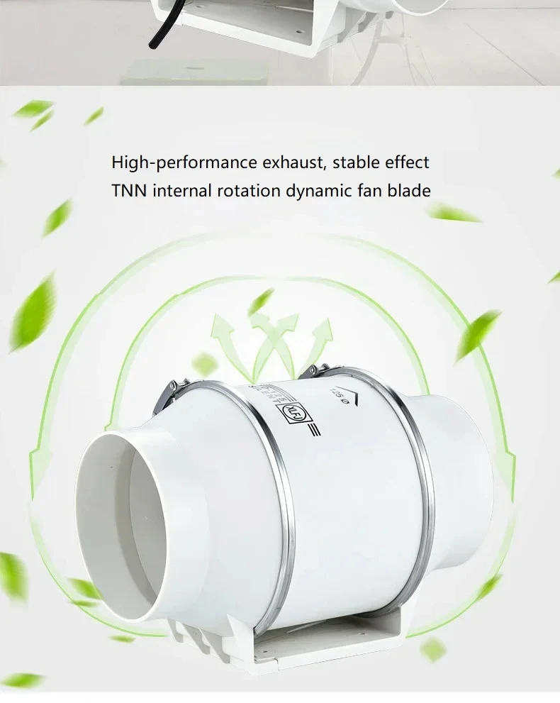 Exhaust Fan Home Mute Inline Duct Fan Bathroom Exhaust Fan Ventilation Equipment Kitchen Bathroom Wall Mounted Air Purifying Ve