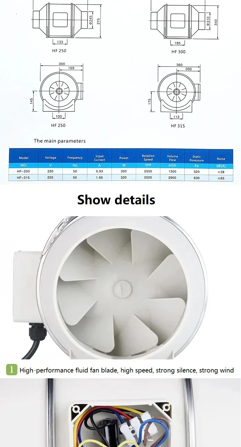 Exhaust Fan Home Mute Inline Duct Fan Bathroom Exhaust Fan Ventilation Equipment Kitchen Bathroom Wall Mounted Air Purifying Ve