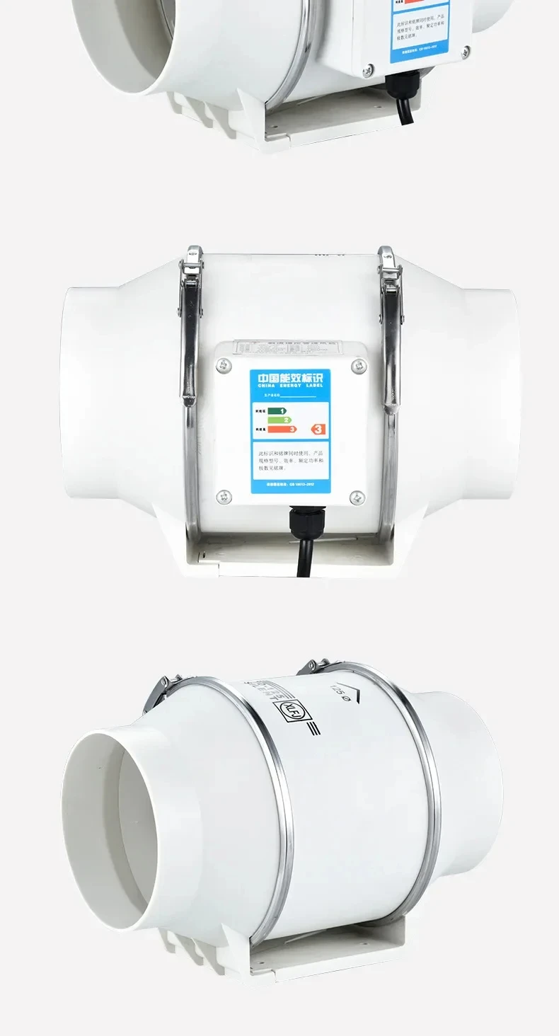 Exhaust Fan Home Mute Inline Duct Fan Bathroom Exhaust Fan Ventilation Equipment Kitchen Bathroom Wall Mounted Air Purifying Ve