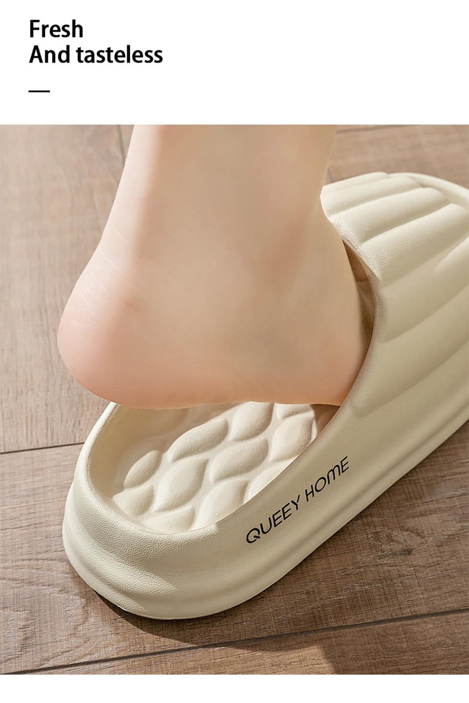 Stylish Men's Slippers Thick Sole Pressure Distribution Soft Bouncy Comfort Beach Sandals Anti Slip Lightweight Shoes Men Women
